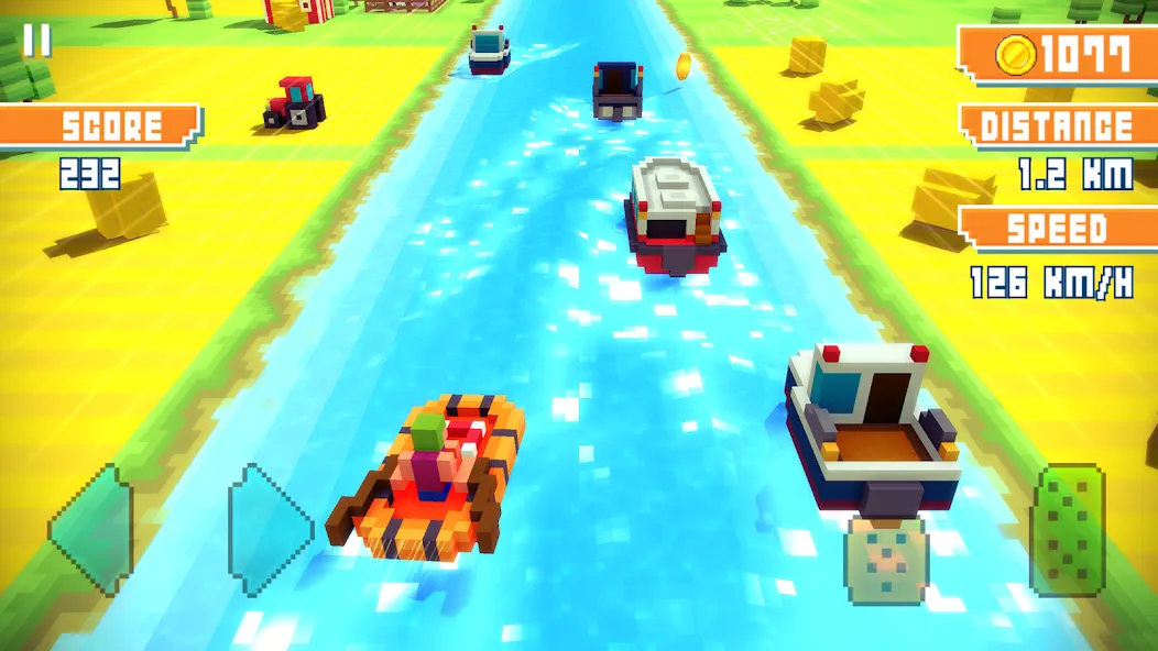 Blocky Highway: Traffic Racing (Блоки Хайвей) [МОД Mega Pack] Screenshot 2