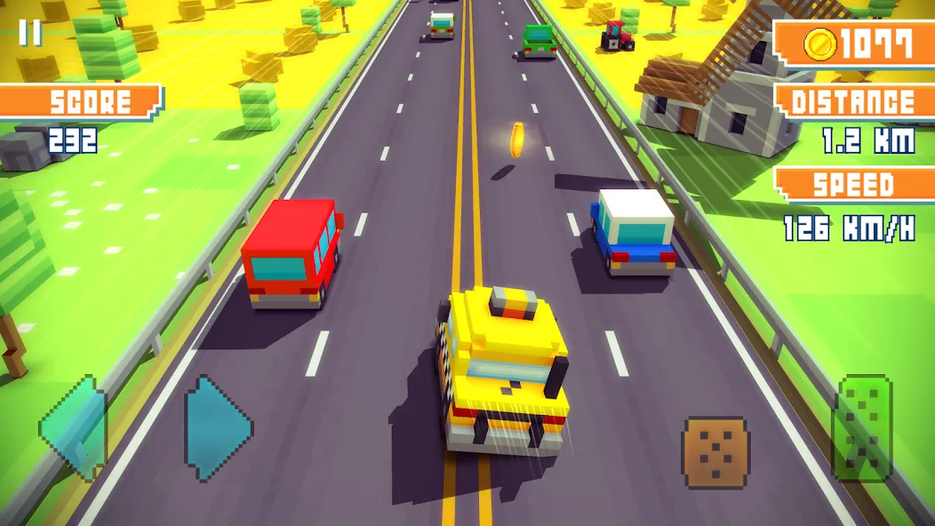 Blocky Highway: Traffic Racing (Блоки Хайвей) [МОД Mega Pack] Screenshot 5