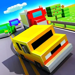 Взлом Blocky Highway: Traffic Racing (Блоки Хайвей)  [МОД Mega Pack]