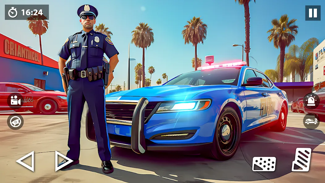 US Police Car Transporter Game (Полицейский транспорт игры) [МОД Бесконечные монеты] Screenshot 1