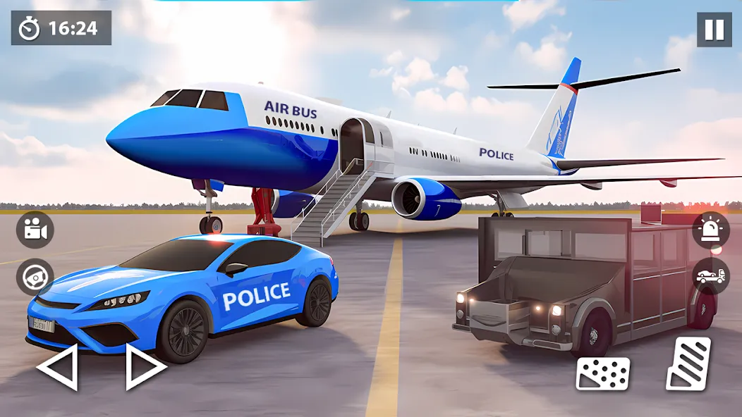 US Police Car Transporter Game (Полицейский транспорт игры) [МОД Бесконечные монеты] Screenshot 2