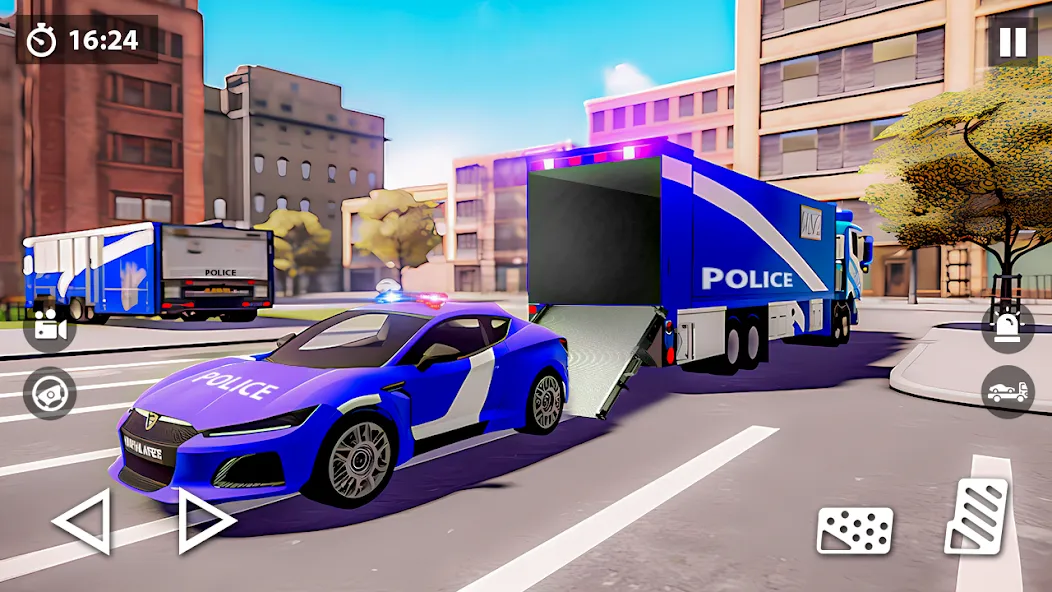 US Police Car Transporter Game (Полицейский транспорт игры) [МОД Бесконечные монеты] Screenshot 3