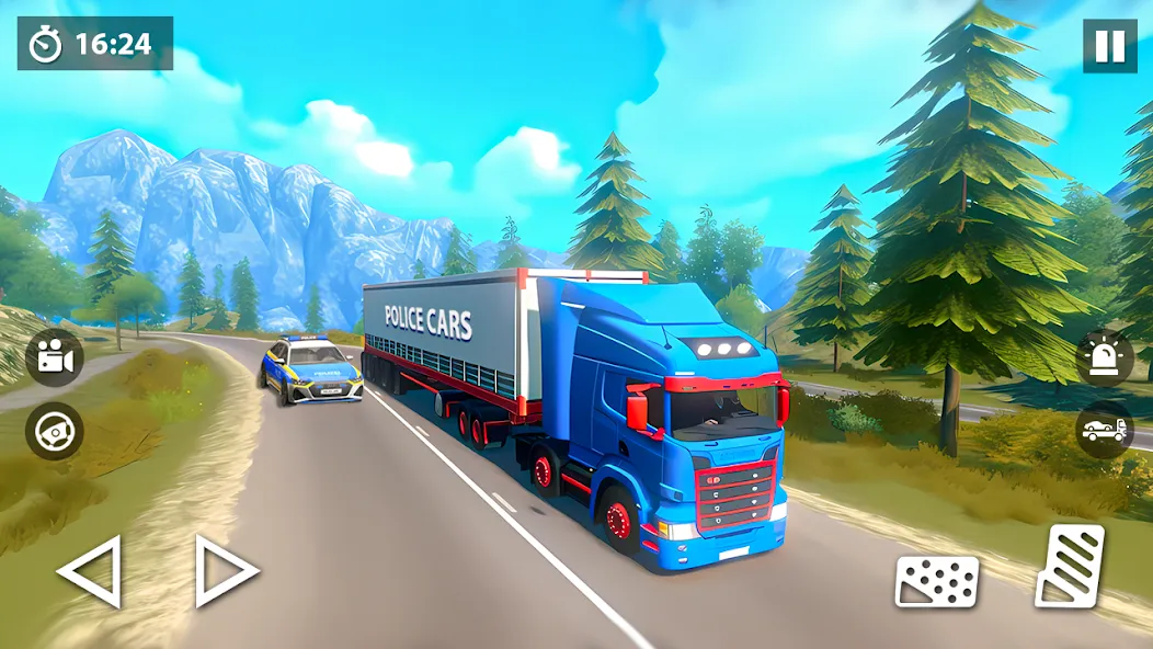 US Police Car Transporter Game (Полицейский транспорт игры) [МОД Бесконечные монеты] Screenshot 4