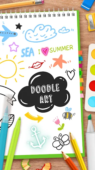 Draw Doodle - Kids drawing [МОД Mega Pack] Screenshot 1