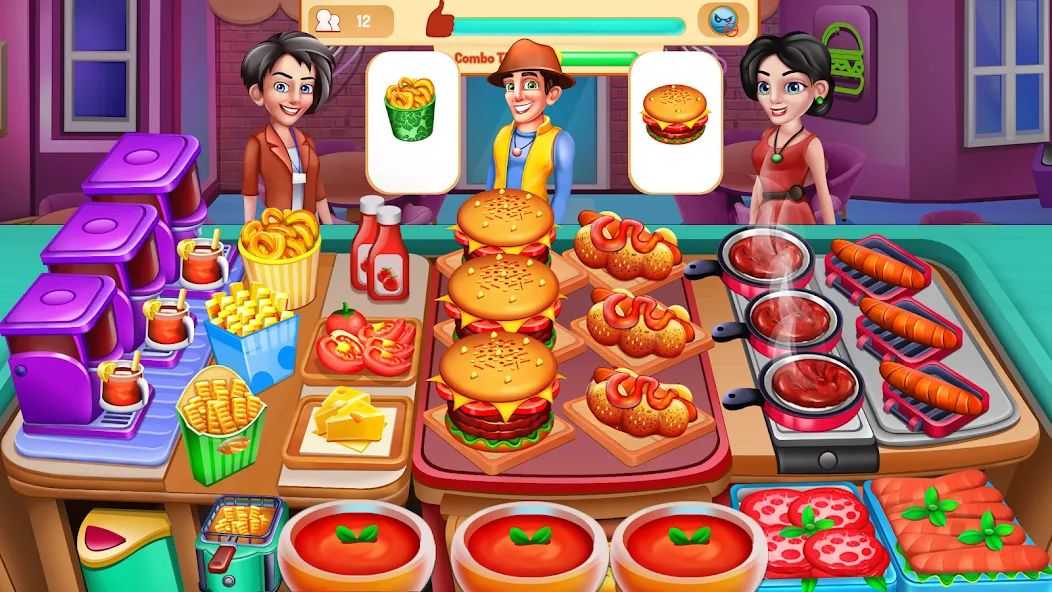 Cooking Food: Time Management [МОД Много монет] Screenshot 1