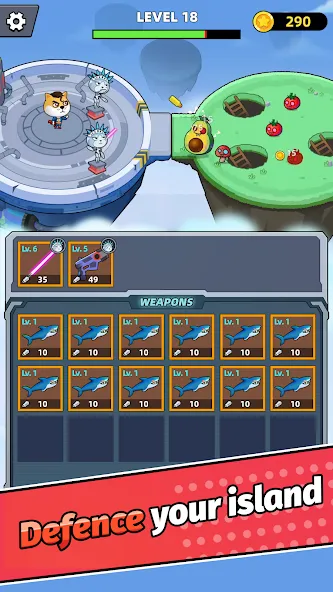 Merge Weapons：Air Island TD [МОД Unlimited Money] Screenshot 4