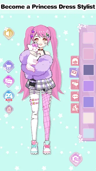 Vlinder Princess Dress up game [МОД Много монет] Screenshot 4