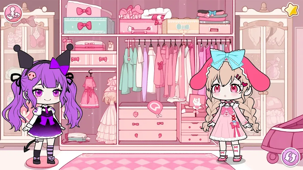 YOYO Doll School life Dress up (ЙОЙО Лайф ворлд) [МОД Бесконечные деньги] Screenshot 1