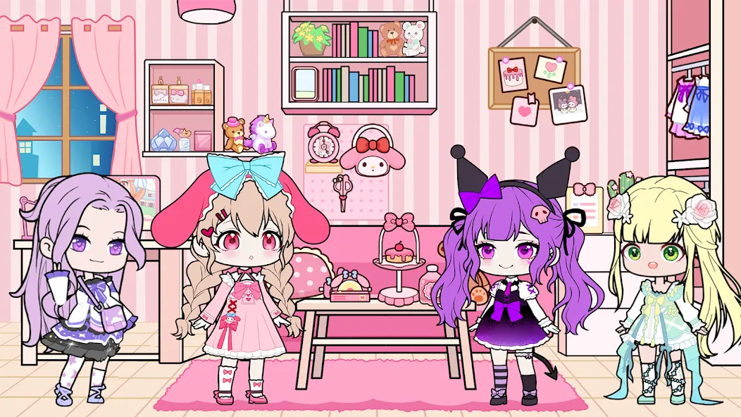 YOYO Doll School life Dress up (ЙОЙО Лайф ворлд) [МОД Бесконечные деньги] Screenshot 2