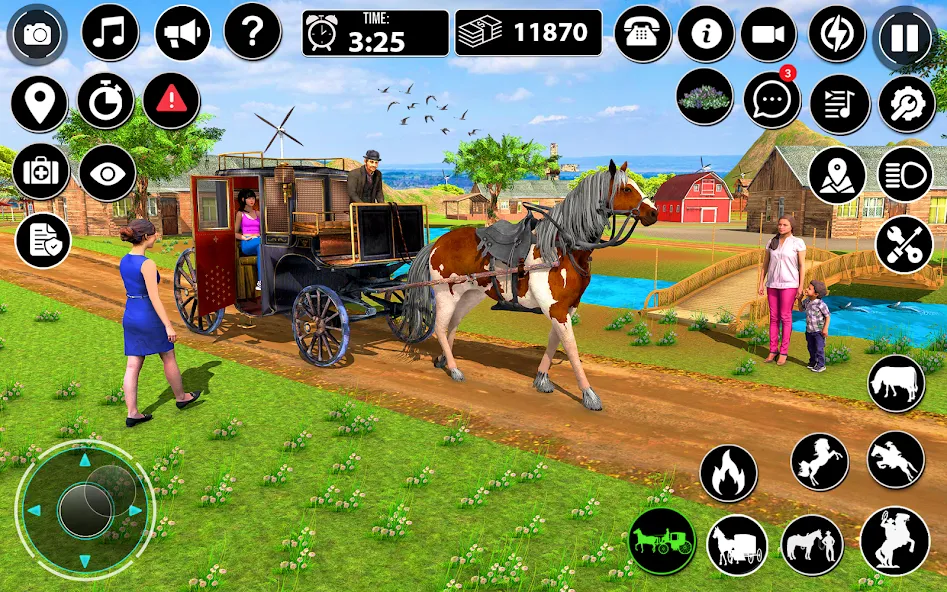 Horse Cart Taxi Transport Game [МОД Бесконечные монеты] Screenshot 3