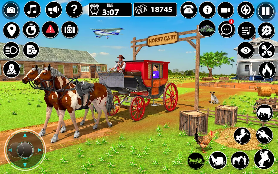 Horse Cart Taxi Transport Game [МОД Бесконечные монеты] Screenshot 4