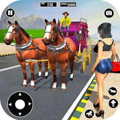 Скачать взлом Horse Cart Taxi Transport Game  [МОД Бесконечные монеты]