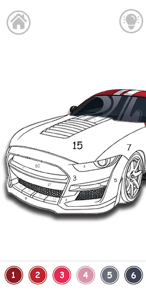 Cars Color By Number (Цветные машины по номерам) [МОД Много денег] Screenshot 1