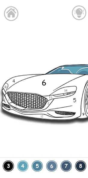 Cars Color By Number (Цветные машины по номерам) [МОД Много денег] Screenshot 4