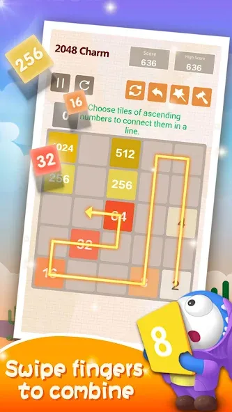 Number Charm: Slide Puzzle (Две тысячи сорок восемь) [МОД Много денег] Screenshot 2
