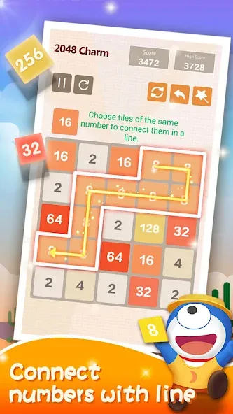 Number Charm: Slide Puzzle (Две тысячи сорок восемь) [МОД Много денег] Screenshot 3
