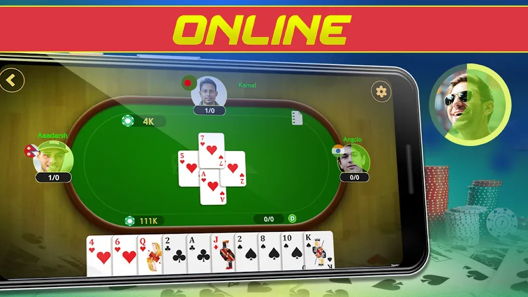 Call Bridge Card Game - Spades (Карточная игра Колл Бридж) [МОД Бесконечные монеты] Screenshot 2