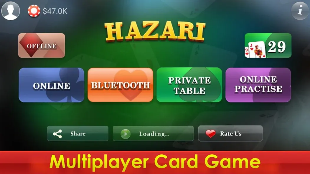 Hazari - 1000 Points Card Game (Хазари) [МОД Много денег] Screenshot 2