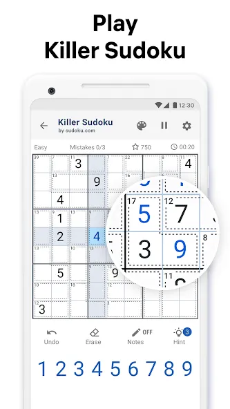 Killer Sudoku by Sudoku.com (Киллер Судоку) [МОД Unlimited Money] Screenshot 1