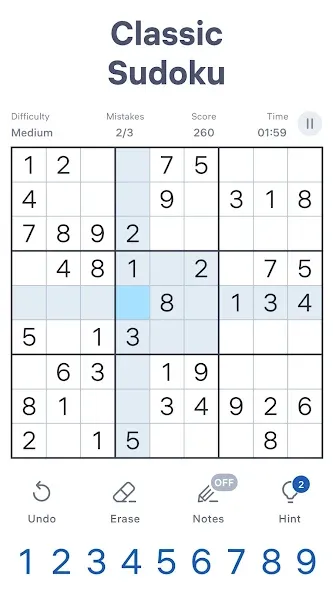 Sudoku.com - Classic Sudoku [МОД Unlimited Money] Screenshot 1