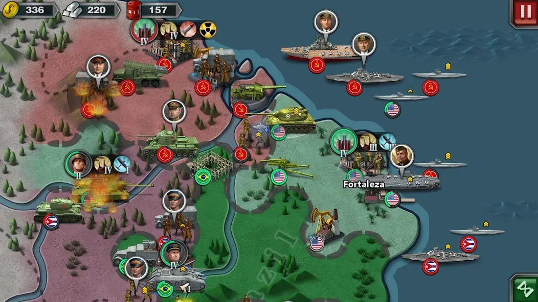 World Conqueror 3-WW2 Strategy (Ворлд Конкерор 3) [МОД Много монет] Screenshot 1