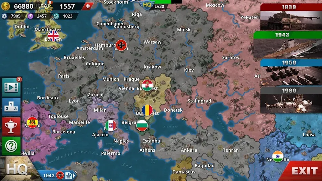 World Conqueror 4-WW2 Strategy (Ворлд Конкерор 4) [МОД Menu] Screenshot 2