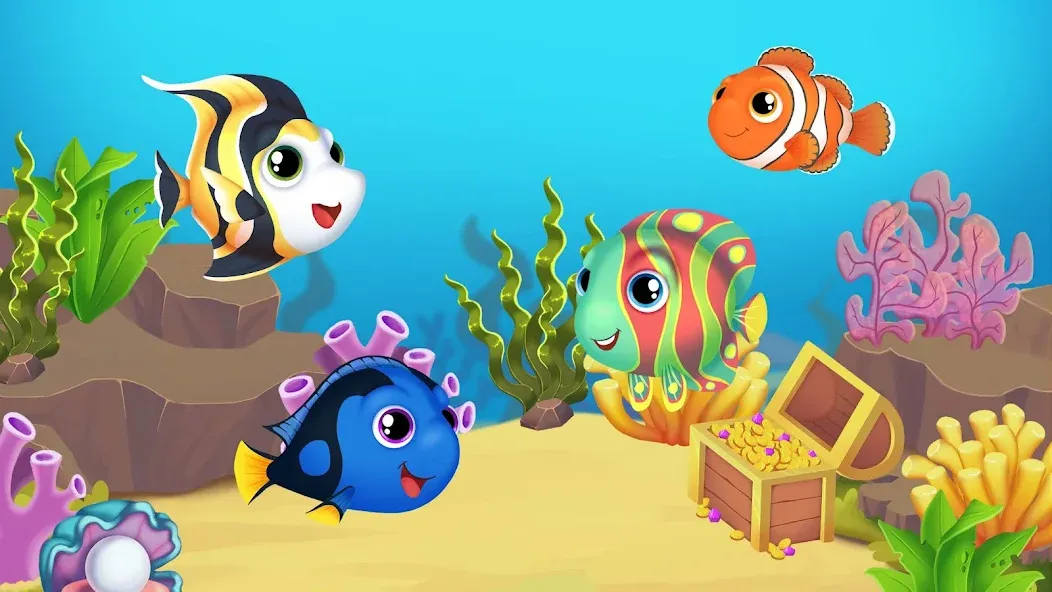 Baby Aquarium - Fish game [МОД Все открыто] Screenshot 1