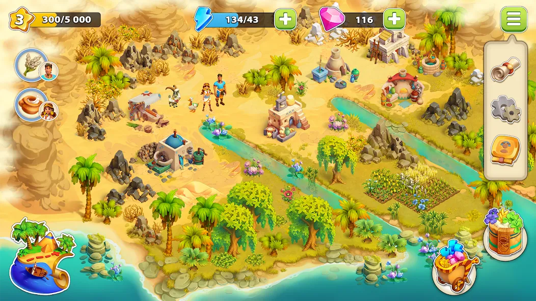 Nile Valley: Farm Adventure (Ниловская долина) [МОД Все открыто] Screenshot 1