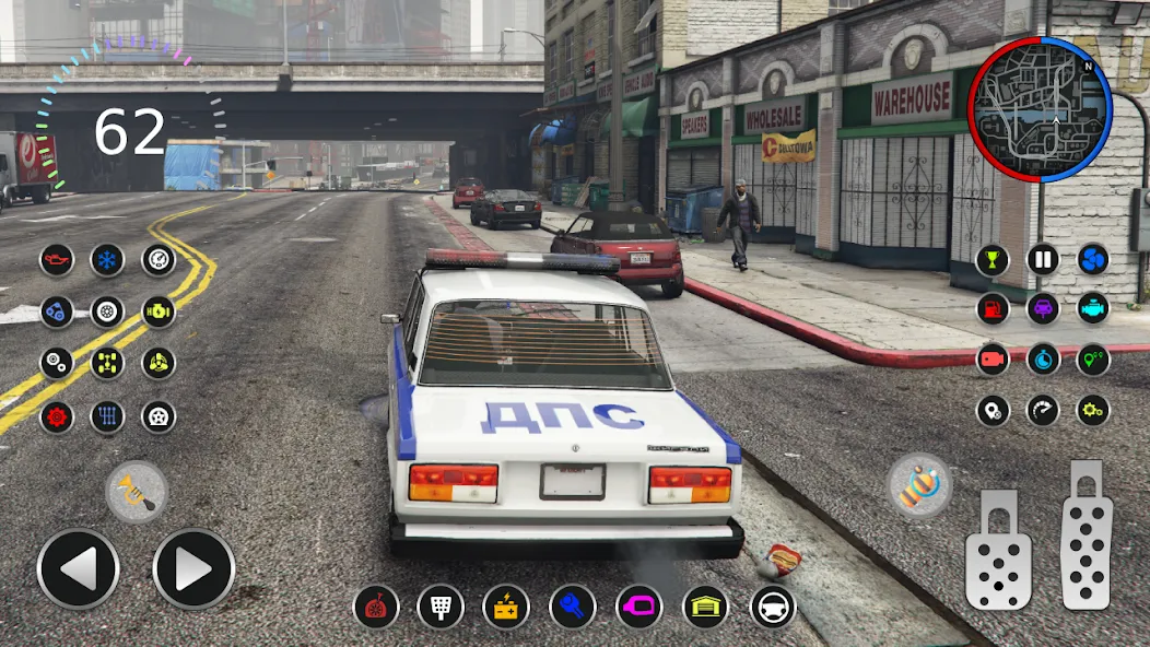 Police Car Riders: VAZ 2107 [МОД Все открыто] Screenshot 3
