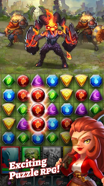 Dragon Strike: Puzzle RPG (Драгон Страйк) [МОД Unlocked] Screenshot 1