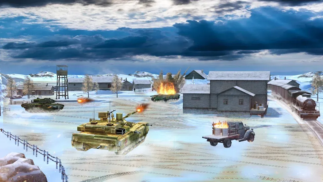 Tank Battle Army Games 2023 [МОД Все открыто] Screenshot 1