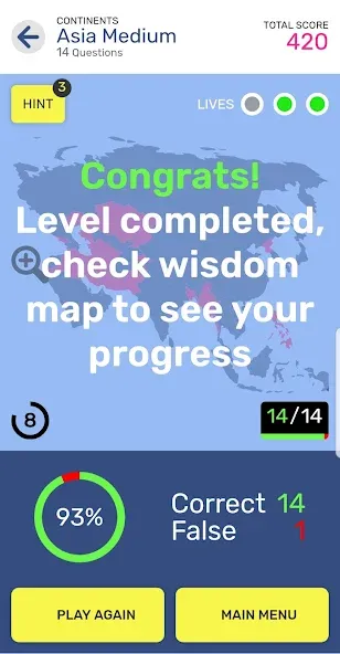 Map Quiz World Geography (Мап Квиз Всемирная География) [МОД Mega Pack] Screenshot 3