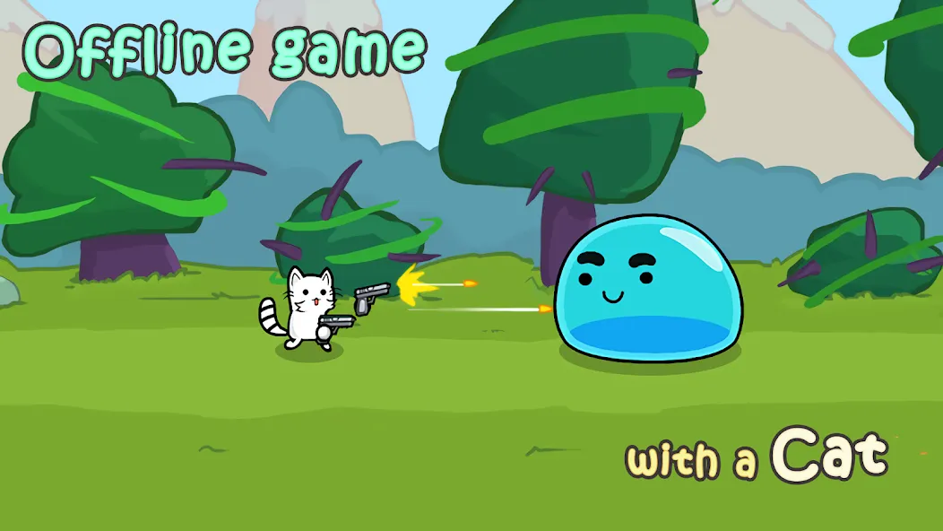 Stickman Cat Gun offline games [МОД Бесконечные деньги] Screenshot 2