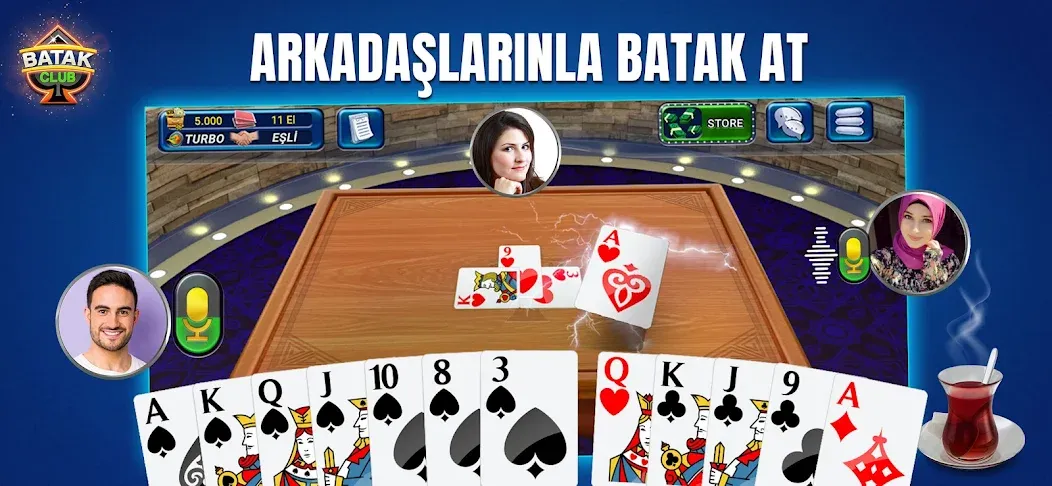 Batak Club - Play Spades (Батак Клуб) [МОД Все открыто] Screenshot 1