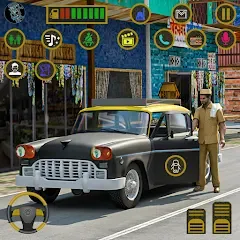 Скачать взлом Indian Taxi Simulator car Game (Индийский такси симулятор автомобиля Игра)  [МОД Все открыто]