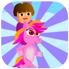 Скачать взлом Dora Riding Pony Escape Jungle (Дора на Пони Едет из Джунглей)  [МОД Бесконечные монеты]