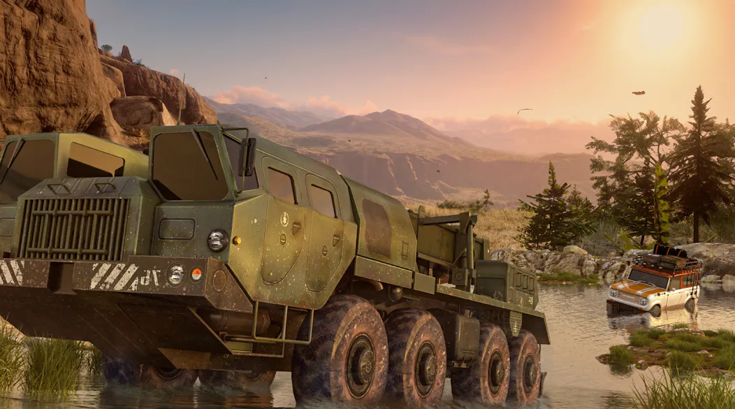 Offroad Mud Truck Driving Sim [МОД Все открыто] Screenshot 1