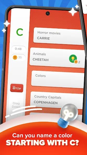 Stop - Categories Word Game [МОД Бесконечные деньги] Screenshot 3