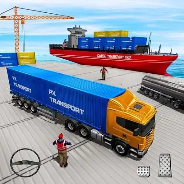 Cargo Transport Truck Driving (Грузовик перевозки грузов) [МОД Menu] Screenshot 1