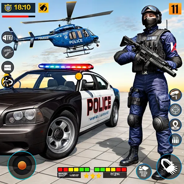US Police Shooting Crime City [МОД Бесконечные деньги] Screenshot 1