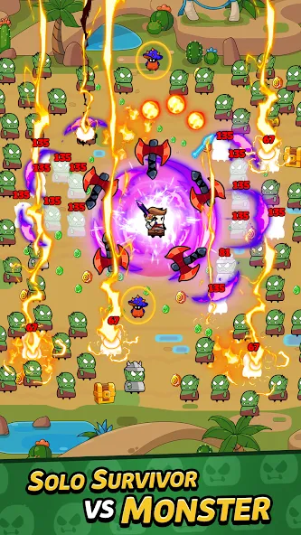 Solo Survivor IO Game (Монстер Ворлд) [МОД Много монет] Screenshot 1