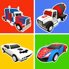 Взломанная Superhero Car Merge Battle  [МОД Бесконечные деньги]