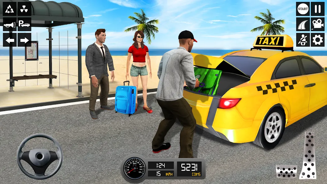 Taxi Simulator 3d Taxi Sim [МОД Много монет] Screenshot 1