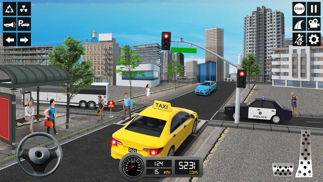 Taxi Simulator 3d Taxi Sim [МОД Много монет] Screenshot 3