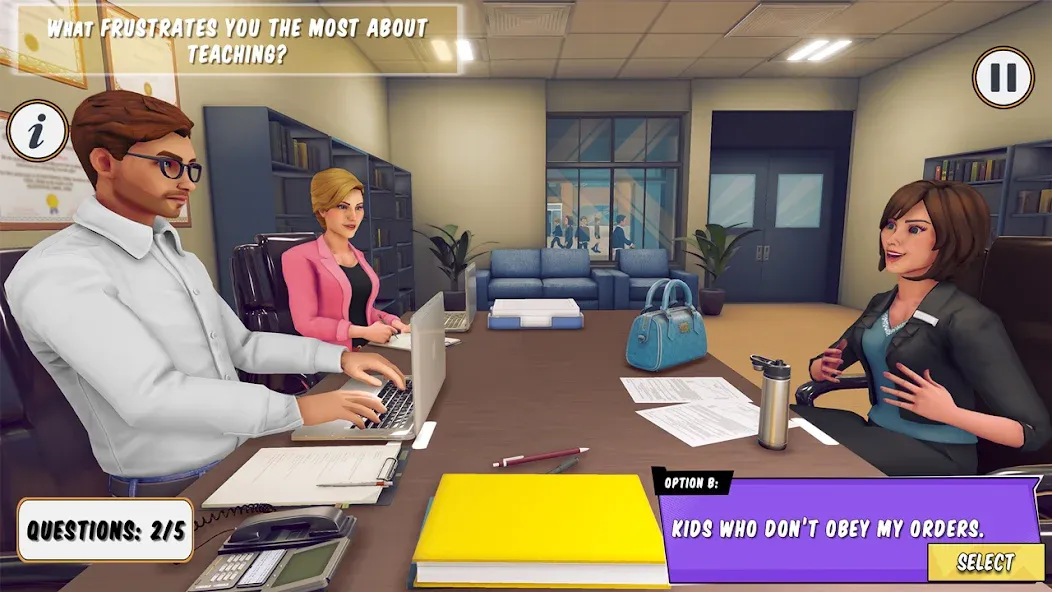 High School Teacher Simulator [МОД Бесконечные монеты] Screenshot 1