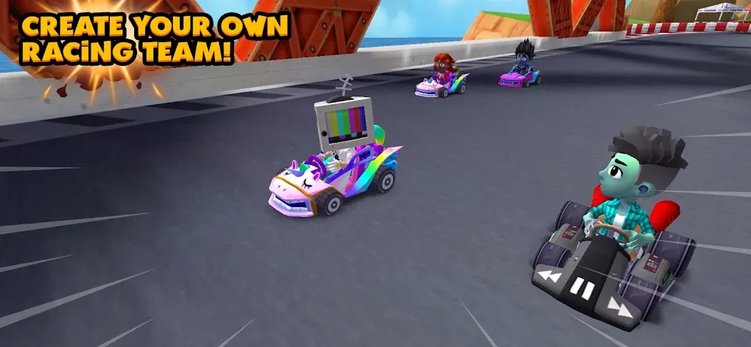 Boom Karts Multiplayer Racing (Бум Картс Мультиплеер Рейсинг) [МОД Unlocked] Screenshot 3