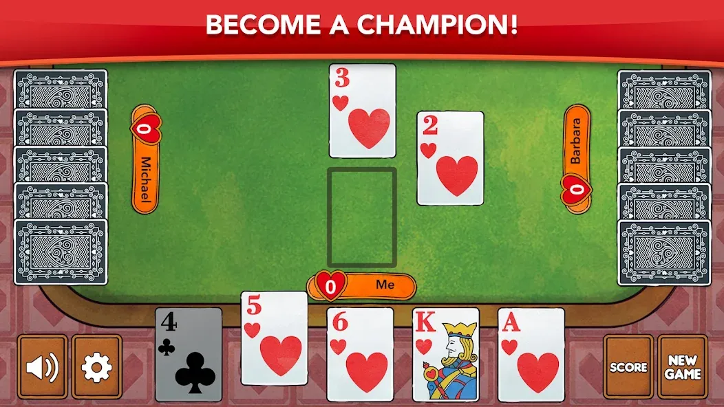 Hearts - Card Game Classic (Хартс) [МОД Menu] Screenshot 2
