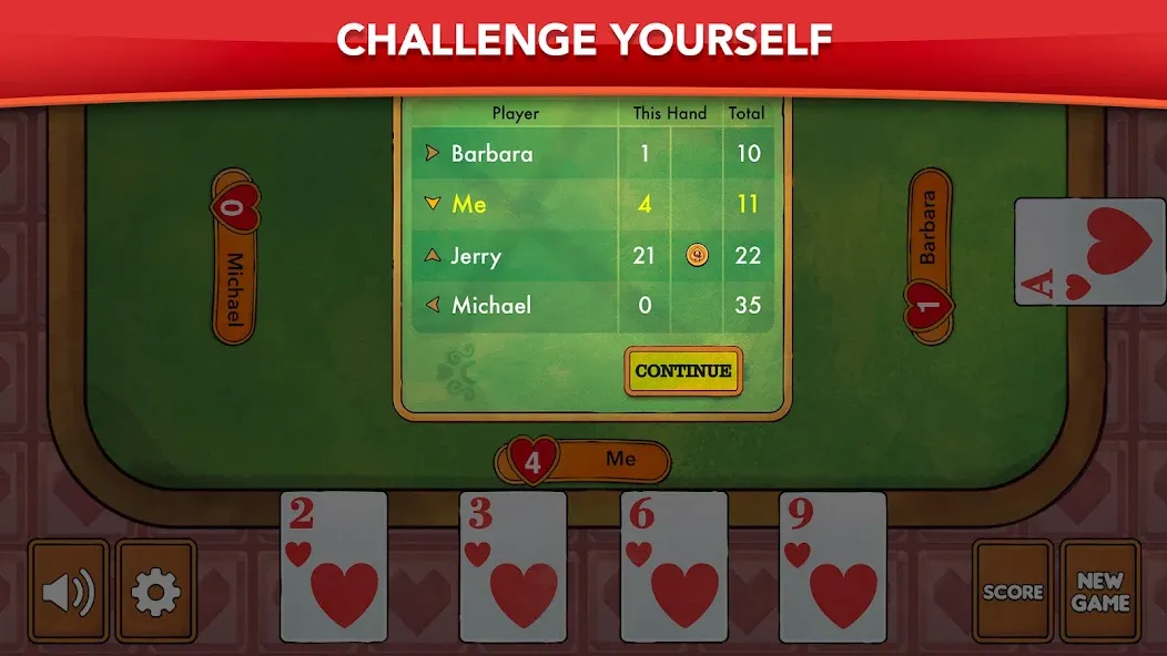 Hearts - Card Game Classic (Хартс) [МОД Menu] Screenshot 4