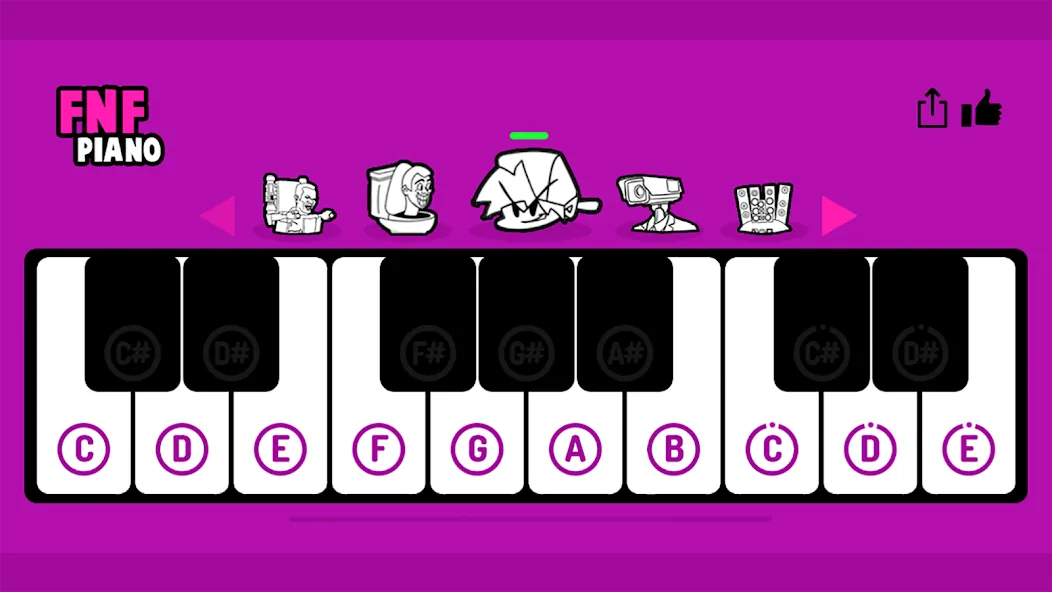 FNF Piano (ФНФ Пиано) [МОД Unlimited Money] Screenshot 1