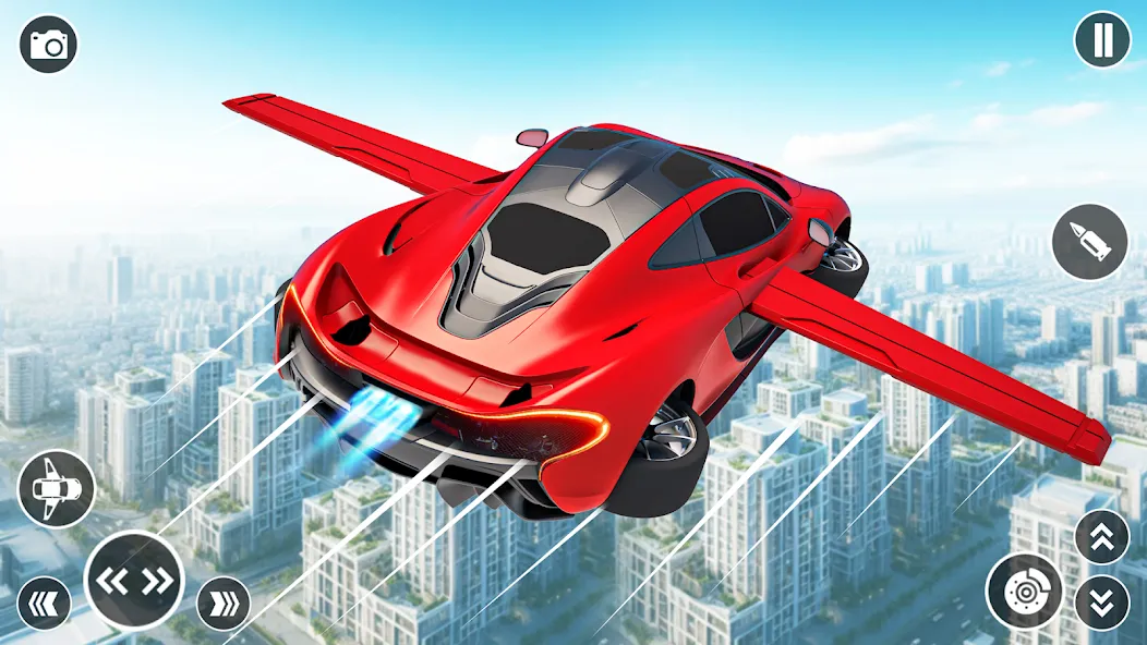 Flying Car Robot Shooting Game [МОД Menu] Screenshot 1